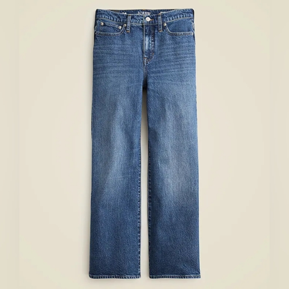 J. Crew Slim Wide Leg Blue Denim Jeans size 25